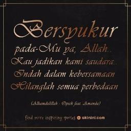 Alhamdulillah Lyrics And Music By Opick Arranged By Rocky Tidak